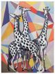 YHD Contemporary View of Giraffes Wall Art-0