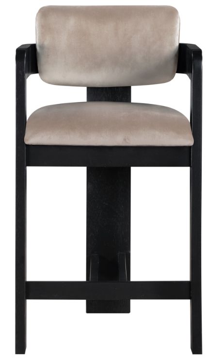 Meridian Furniture Sacha Taupe Upholstered Counter Stool-1