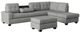 Homelegance® Maston 3-Piece Gray L-Shape Reversible Sectional with Ottoman-0