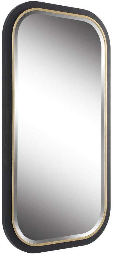 Uttermost® Nevaeh Black/Gold Curved Mirror-3