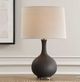 Uttermost® Rimini Matte Black Glaze Table Lamp-1