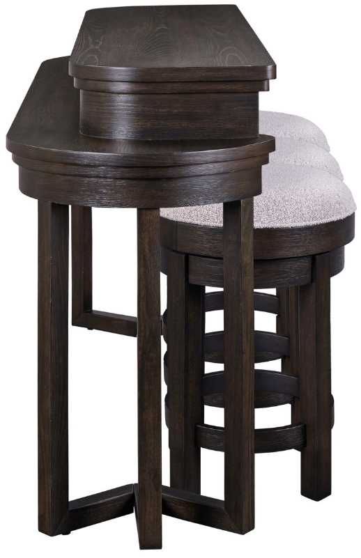 Liberty Furniture Weston 4-Piece Knubby Taupe/Peppercorn Console Bar Table and Stool Set-3