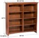 Whittier Wood® Furniture Customizable McKenzie 8-Shelf 48" Bookcase-1