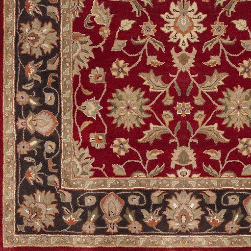 Surya Crowne Burgundy 2'x3' Throw Rug-1
