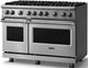 Viking® 5 Series 48" Stainless Steel Pro Style Gas (LP) Range with Polished Chrome Trim-2