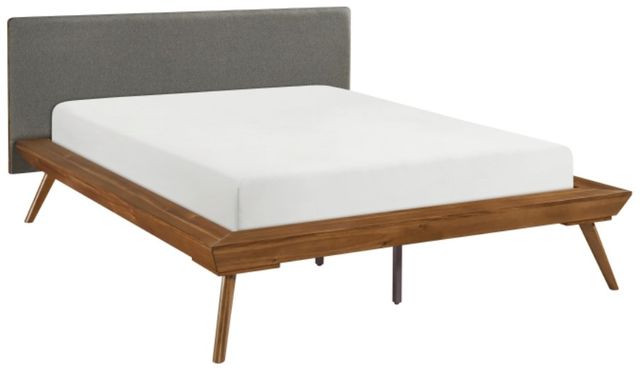 Homelegance® Wrenn Chestnut/Dark Gray California King Platform Bed-0