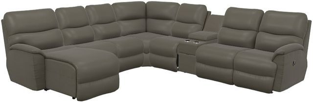 La-Z-Boy® Trouper 7-Piece Tar Reclining Sectional | Inspired Interiors