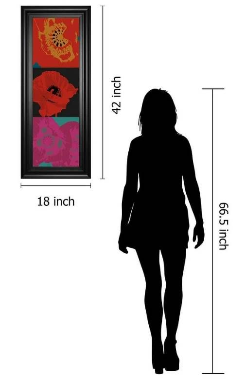 Classy Art Style 2 Pop Poppies by Li-Legger, D Wall Art-2