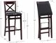 Linon Triena Merlot X Back Folding Stool-2