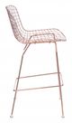 Zuo® Wire Rose Gold Bar Chair-2