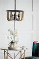 A & B Home White Small Beaded 4-Light Chandelier-3