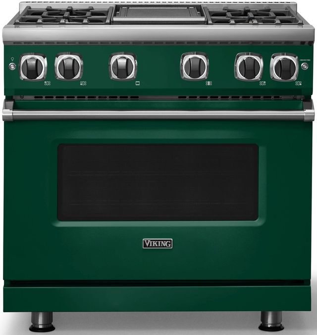 Viking® 7 Series 36" Ivy Pro Style Liquid Propane Gas Range with Griddle-2