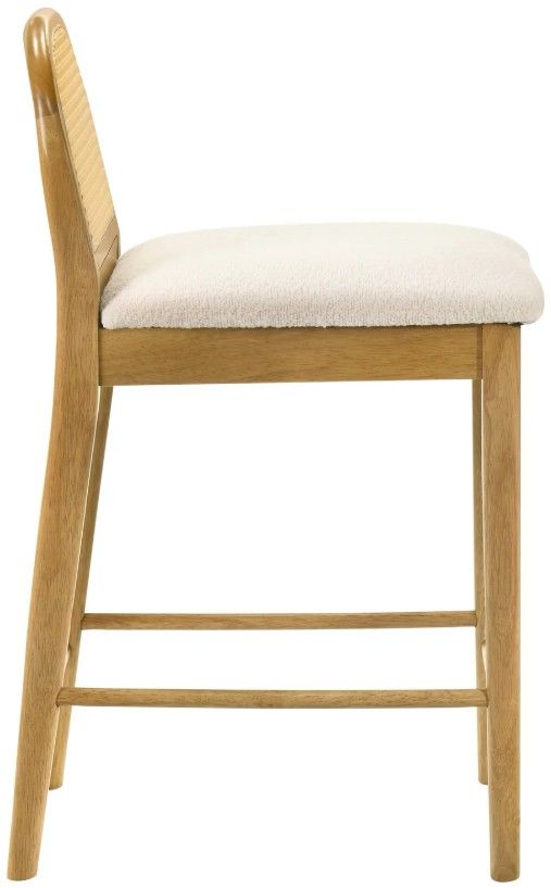 Armen Living Lucio 2-Piece Amber Glow/White Counter Stool Set-3