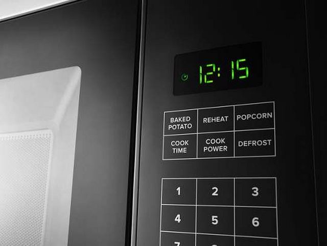 Amana® 1.6 Cu. Ft. Black on Stainless Over The Range Microwave-5