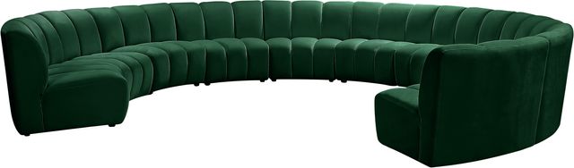Meridian Furniture Infinity 10-Piece Green Velvet Modular Sectional-2