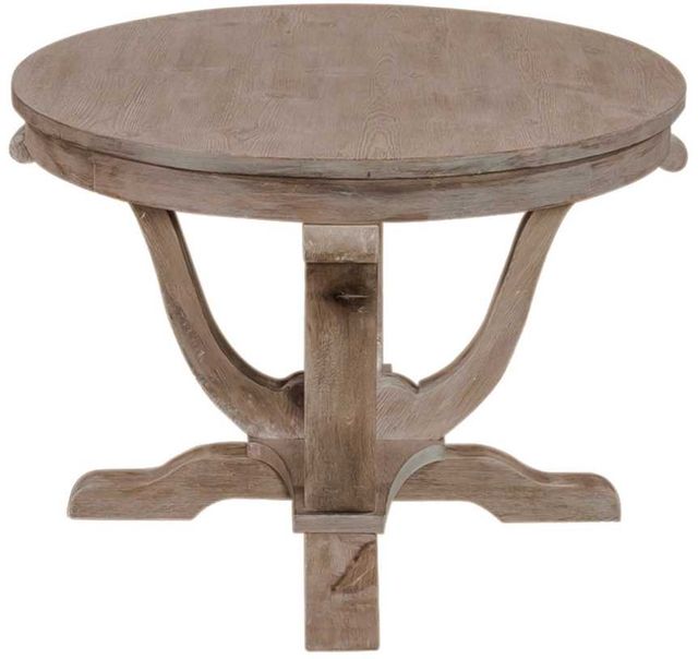 Liberty Furniture Greystone Mill Stone White Wash Oval Cocktail Table-3