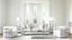 Bernhardt Cornelia Glass Top Nebbia Square Side Table with Brushed Stainless Steel Base-1