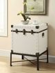 Coaster® Nancy White Accent Cabinet with Nailhead Trim-1
