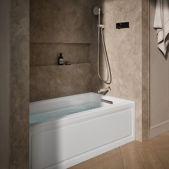 KOHLER® Archer® White 60" x 32" Alcove Whirlpool Bath - Right Drain-1