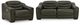 Signature Design by Ashley® Center Line 2-Piece Dark Gray Power Reclining Living Room Set-0