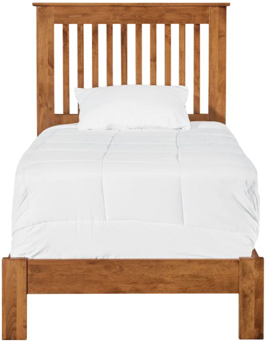 Archbold Furniture Customizable Shaker Slatted Twin Panel Bed with Low Footboard -1