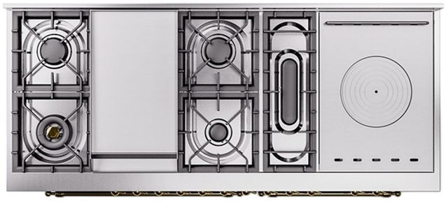 Ilve® Nostalgie II Series 60" Graphite Matte Pro Style Dual Fuel Range-2