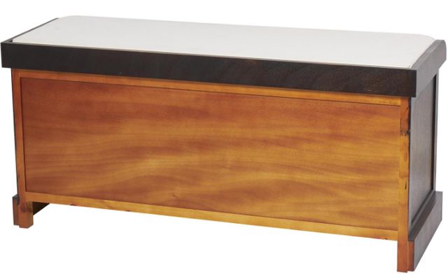 Deco Marche Brown/White Storage Bench-2