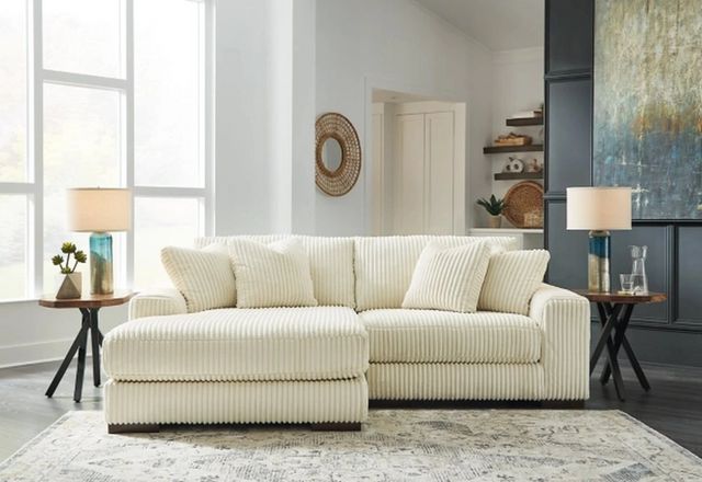 Signature Design by Ashley® Lindyn 2-Piece Ivory Left Arm Facing Sectional and Chaise-3