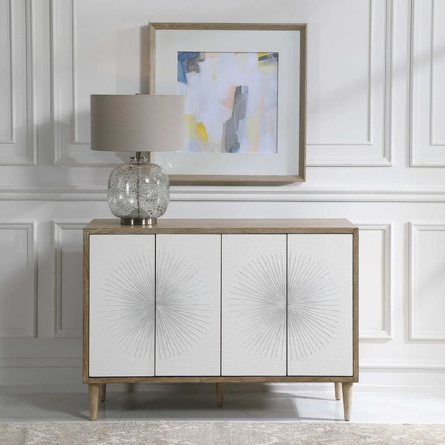 Uttermost® Dani Matte White Cabinet-1