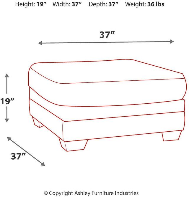 Benchcraft® Tracling Slate Oversized Accent Ottoman-2