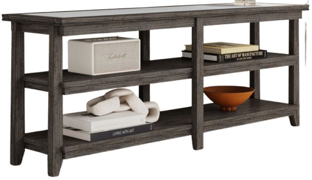 Null Furniture Westport Pearl Gray Entertainment Console with Graphite Base-0