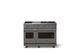Viking® 5 Series 48" Damascus Gray Pro Style Gas (NG) Range with Polished Chrome Trim-3