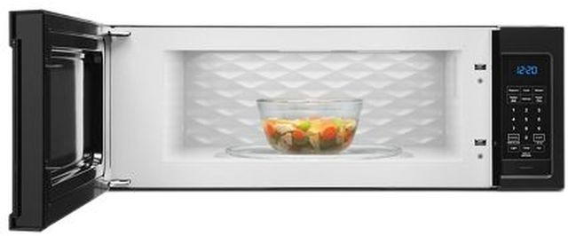 Whirlpool® 1.1 Cu. Ft. Black Low Profile Over The Range Microwave-1