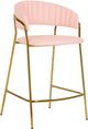 TOV Furniture Padma Set of 2 Blush Vegan Leather Counter Stools-0
