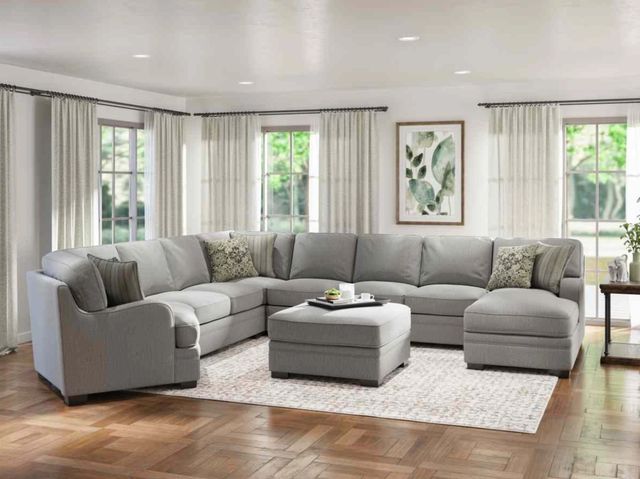 Emerald Home Analiese 6-Piece Light Gray Right-Arm Facing Sectional and Chaise-1