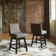 Signature Design by Ashley® Tallenger Beige 39" Upholstered Swivel Bar Stool -4