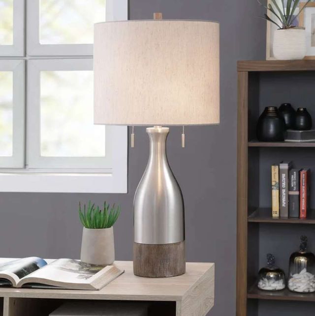 Stylecraft Hitchin Silver/Light Gray Table Lamp-4
