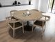 International Furniture Direct Teak Brown/Ivory Arm Chair-1