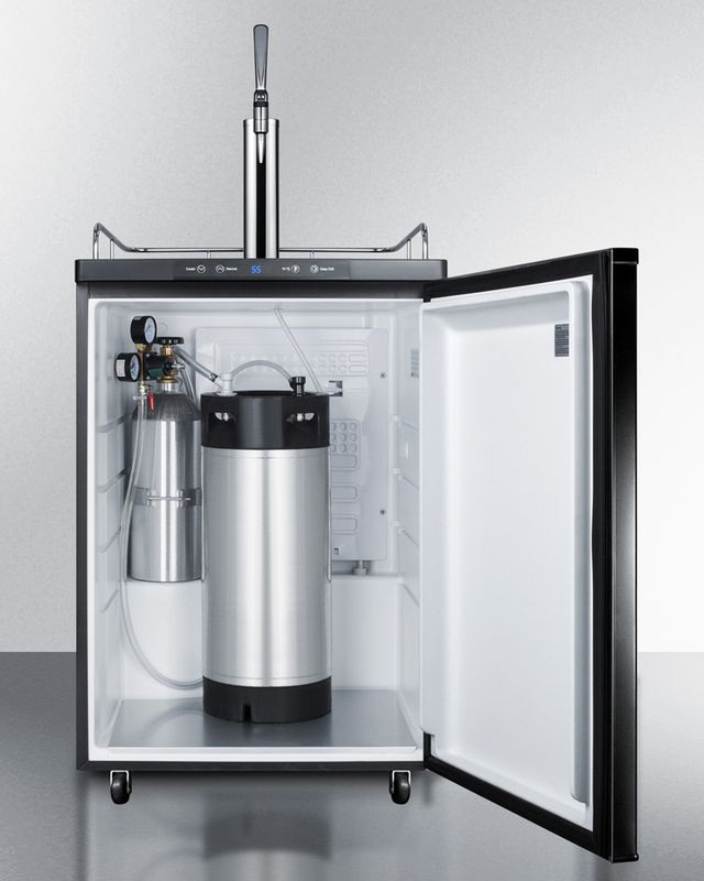 Summit® Commercial Series 5.6 Cu. Ft. Black Coffee Kegerator-2
