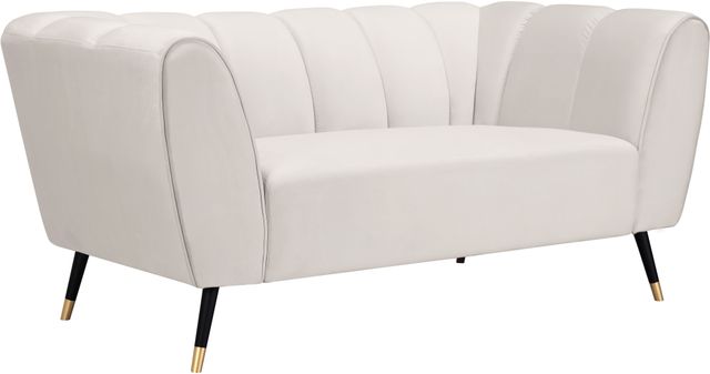 Meridian Furniture Beaumont Cream Upholstered Loveseat-0