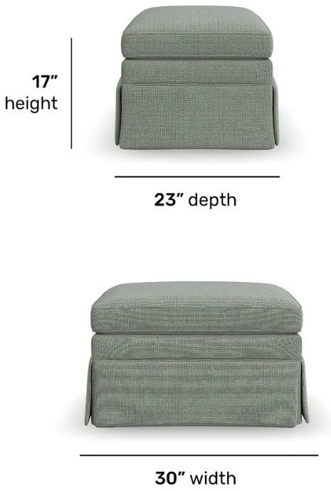 Flexsteel® Customizable Eleanora Fabric Ottoman-4
