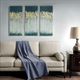 Olliix by Madison Park Teal Set f 3 Midnight Forest Gel Coat Canvas with Gold Foil Embellishment-1
