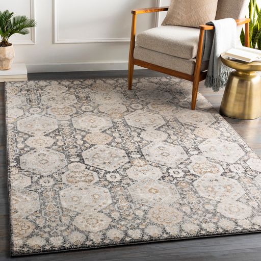 Surya Indigo Gray Black 5'x7' Area Rug-3