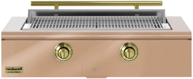 Caliber™ Rockwell Social 2-Burner Champagne Built-In Liquid Propane Grill with Brass Hardware-0