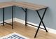 Monarch Specialties Inc. 55"L Dark Taupe Top with Black Metal Corner Computer Desk-1