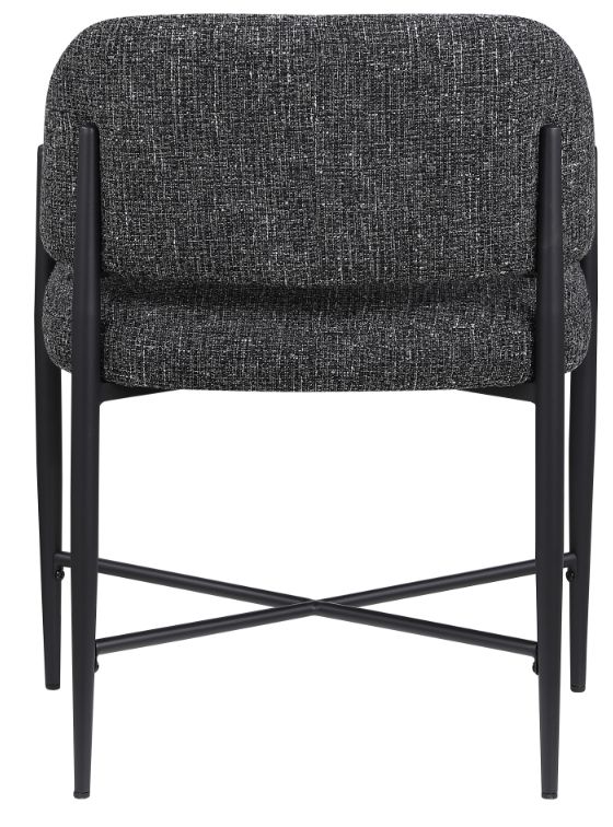 Meridian Furniture Dame Black Upholstered Dining Chair-2