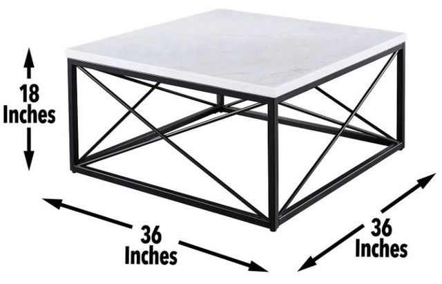 Steve Silver Co. Skyler 3-Piece White Occasional Table with Black Base Set-2