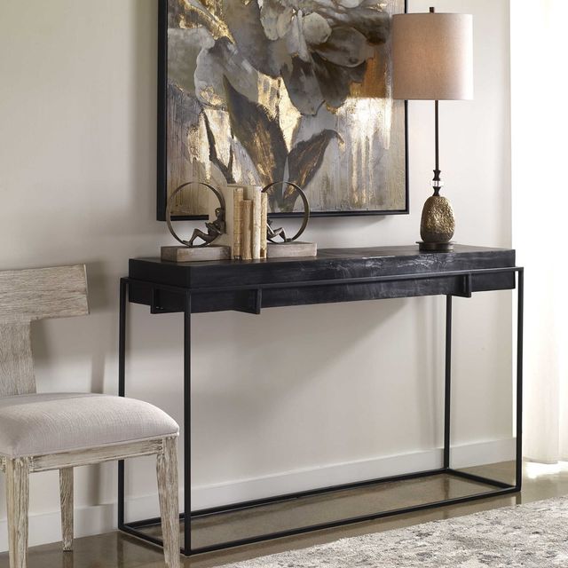 Uttermost® Telone Black Console Table-1