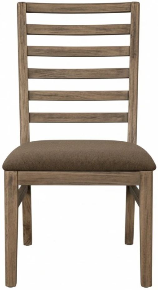 International Furniture Direct Balam Stained Brown Side Chair-1