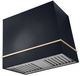 AGA Loge 36" Black Wall Mounted Range Hood with Polished Brass Trim-0